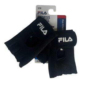 Fila Fitness Gloves Womens Small/Medium Black New Adjustable Breathable